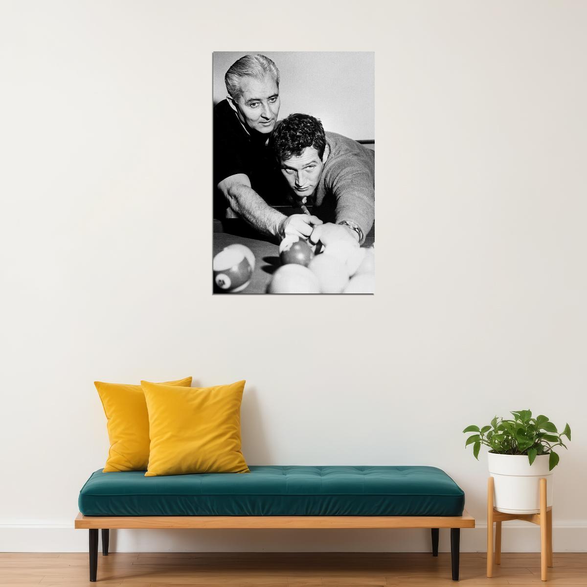 World Pocket Billiards Champion Willie Mosconi Paul Poster Wall Art Print Home Wall Decor - xonomax