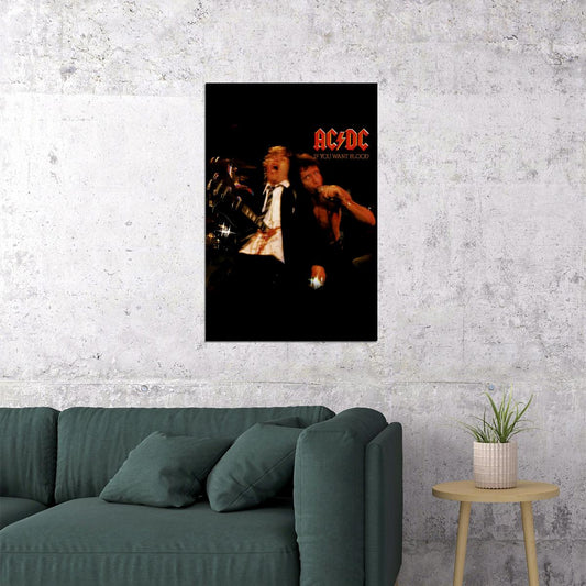Ac / Dc If You Want Blood Rock Band Poster Wall Art Print Home Wall Decor - xonomax