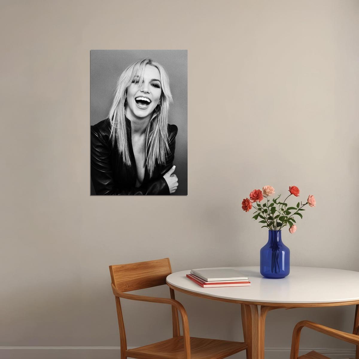 Britney Spears Music Celebrity Black And White Poster Wall Art Print Home Wall Decor - xonomax