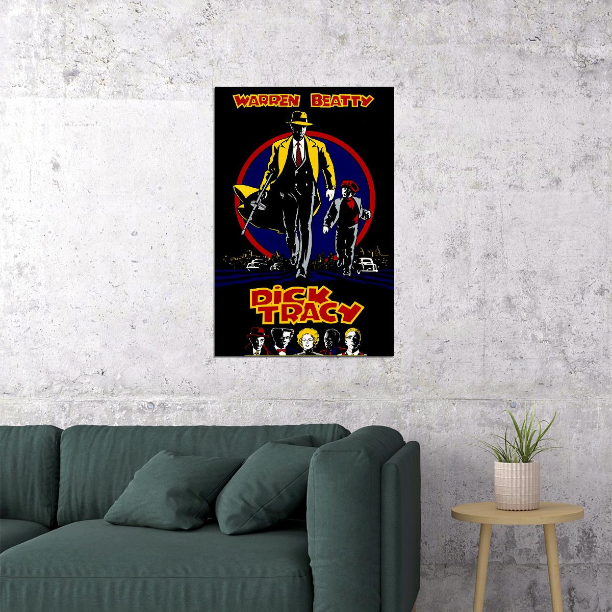 Dick Tracy Crime Comedy Warren Beatty Poster Wall Art Print Home Wall Decor - xonomax