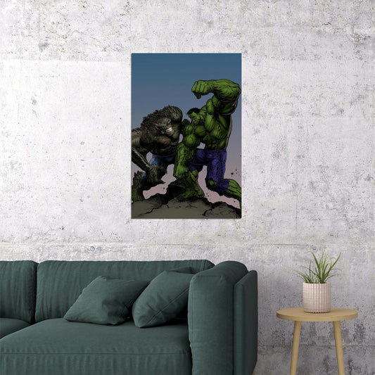 The Incredible Hulk No195 Vs Abomination Poster Wall Art Print Home Wall Decor - xonomax