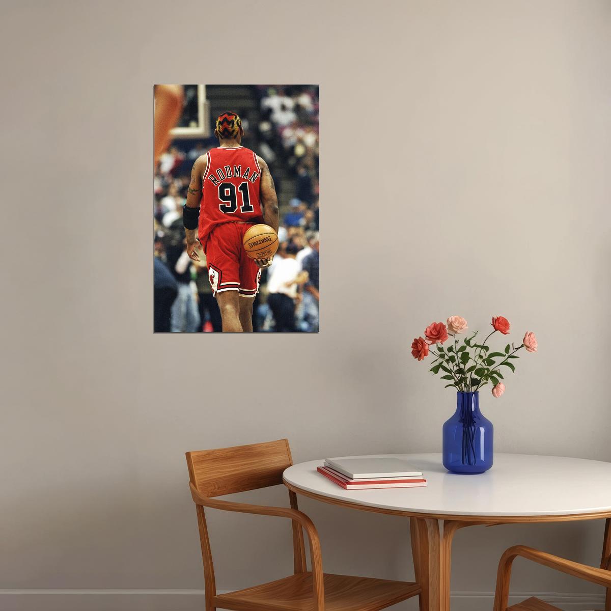 Dennis Rodman Rebound Chicago Poster Wall Art Print Home Wall Decor - xonomax