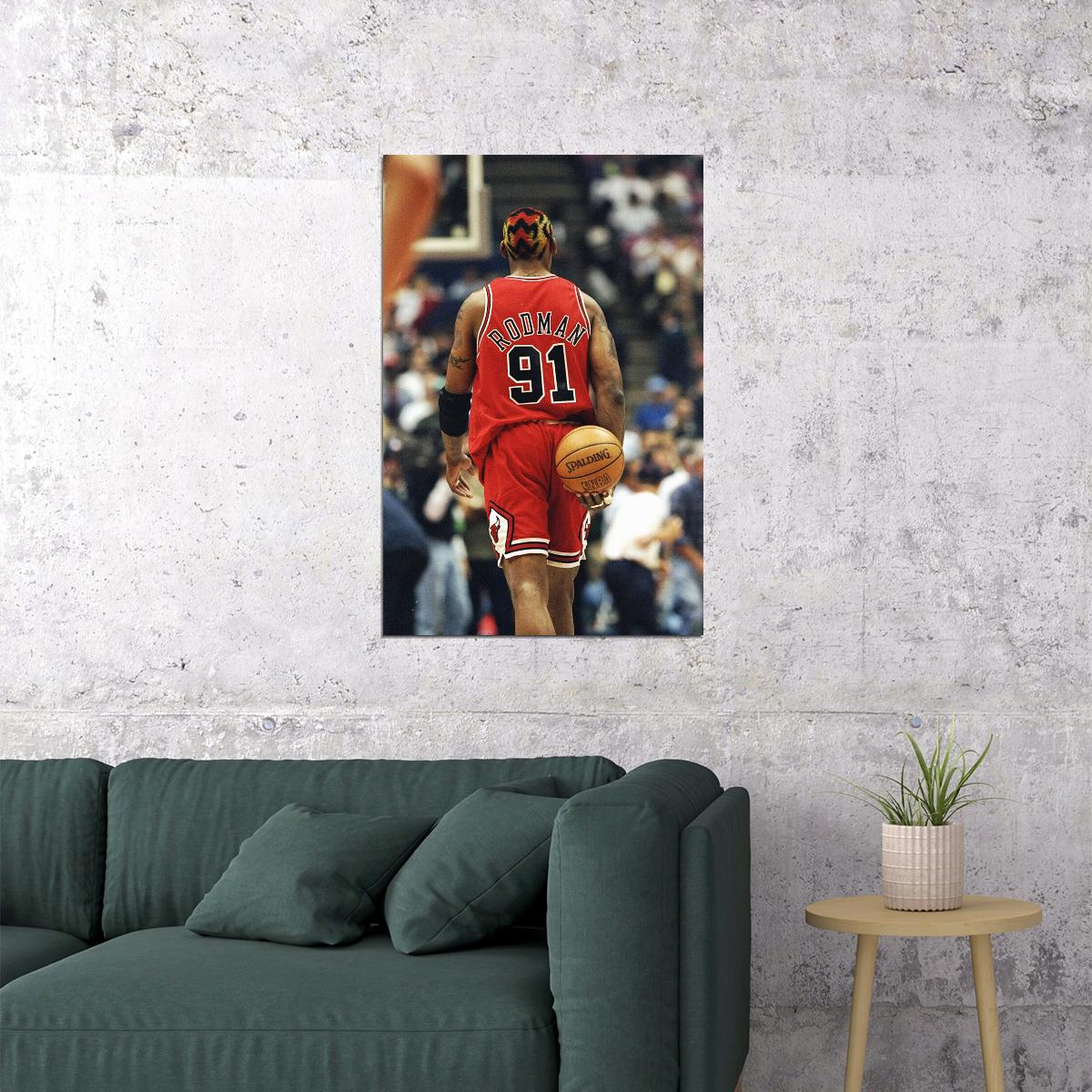 Dennis Rodman Rebound Chicago Poster Wall Art Print Home Wall Decor - xonomax