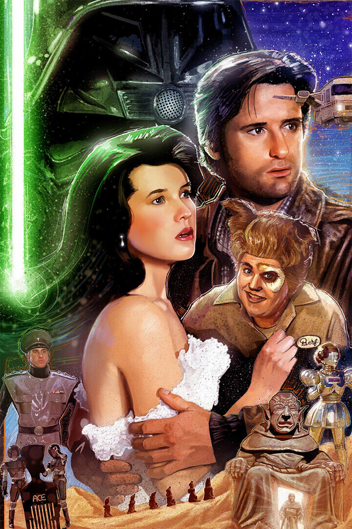 Spaceballs Movie Spaceship Poster Wall Art Print Home Wall Decor - xonomax