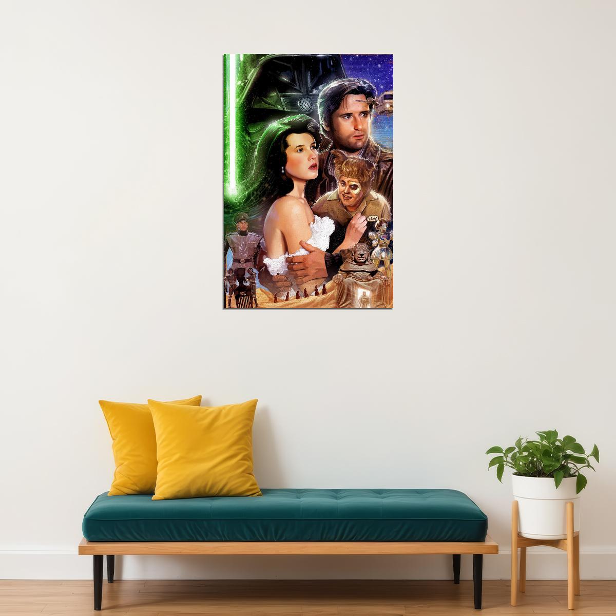 Spaceballs Movie Spaceship Poster Wall Art Print Home Wall Decor - xonomax