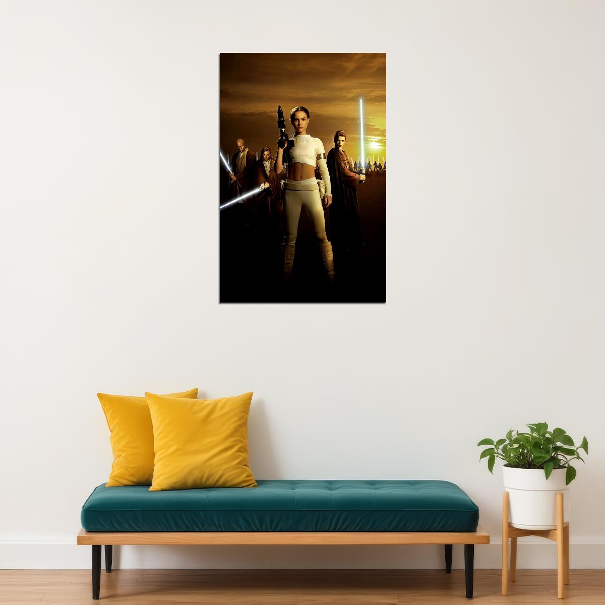 Star Wars Ii Attack Of The Clones 2002 Movie Poster Wall Art Print Home Wall Decor - xonomax
