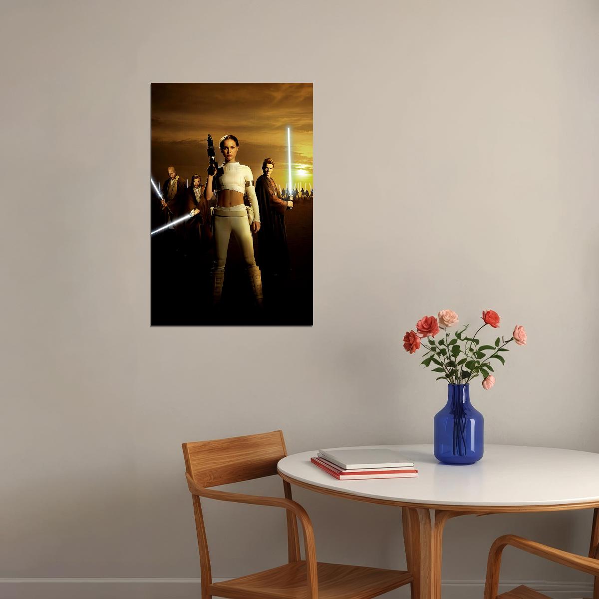 Star Wars Ii Attack Of The Clones 2002 Movie Poster Wall Art Print Home Wall Decor - xonomax