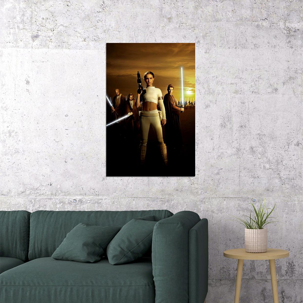 Star Wars Ii Attack Of The Clones 2002 Movie Poster Wall Art Print Home Wall Decor - xonomax