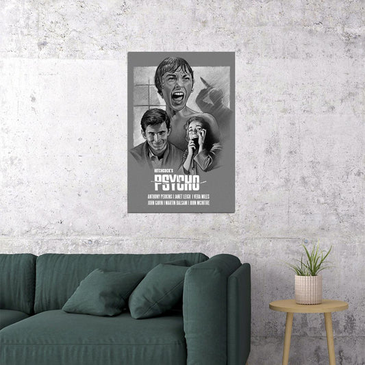 Psycho Movie Income Horror Classic Vintage Poster Wall Art Print Home Wall Decor - xonomax
