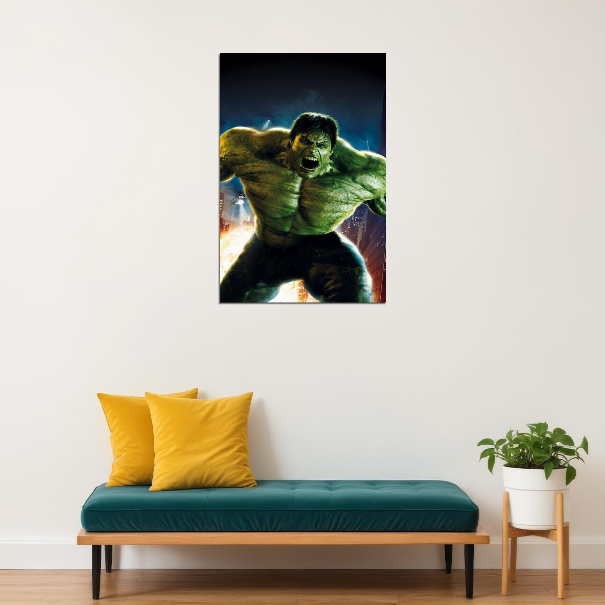 The Incredible Hulk Action Movie Poster Wall Art Print Home Wall Decor - xonomax