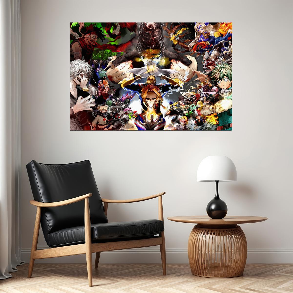 The Characters Of My Hero Academia Japan Action Anime Poster Wall Art Print Home Wall Decor - xonomax