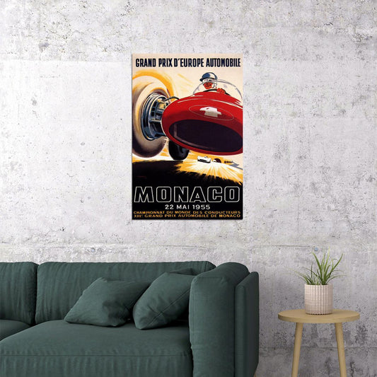 24 Hours Of Le Mans 1955s Auto Races Vintage Style Poster Wall Art Print Home Wall Decor - xonomax