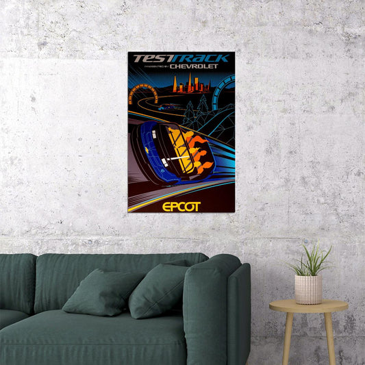 Epcot Center Attraction Test Track Poster Wall Art Print Home Wall Decor - xonomax