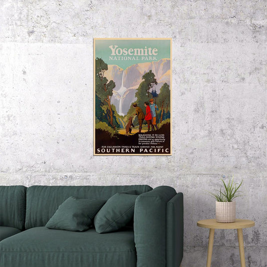 Waterfalls In Yosemite National Park Picture Poster Wall Art Print Home Wall Decor - xonomax