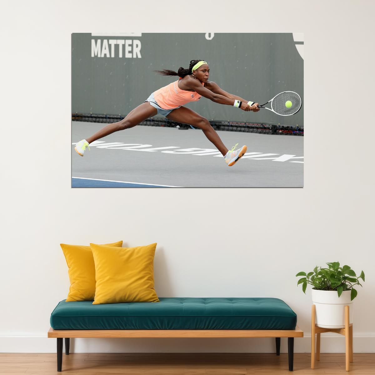 Coco Gauff American Tennis Player Athlete Poster Wall Art Print Home Wall Decor - xonomax