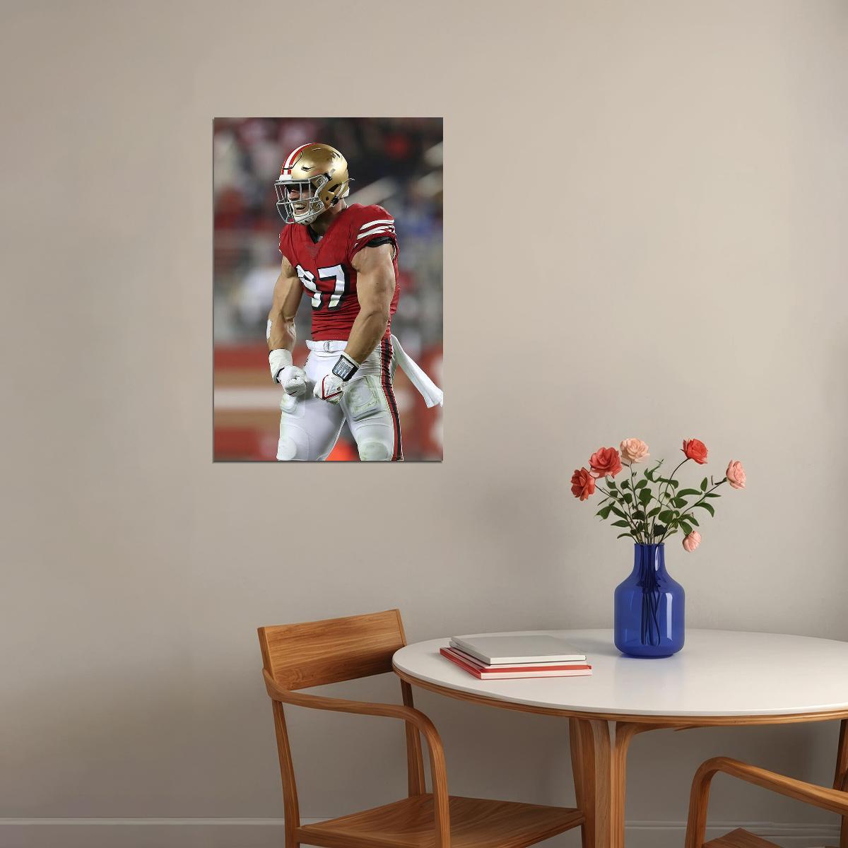Nick Bosa San Francisco 49ers American Football Player Poster Wall Art Print Home Wall Decor - xonomax