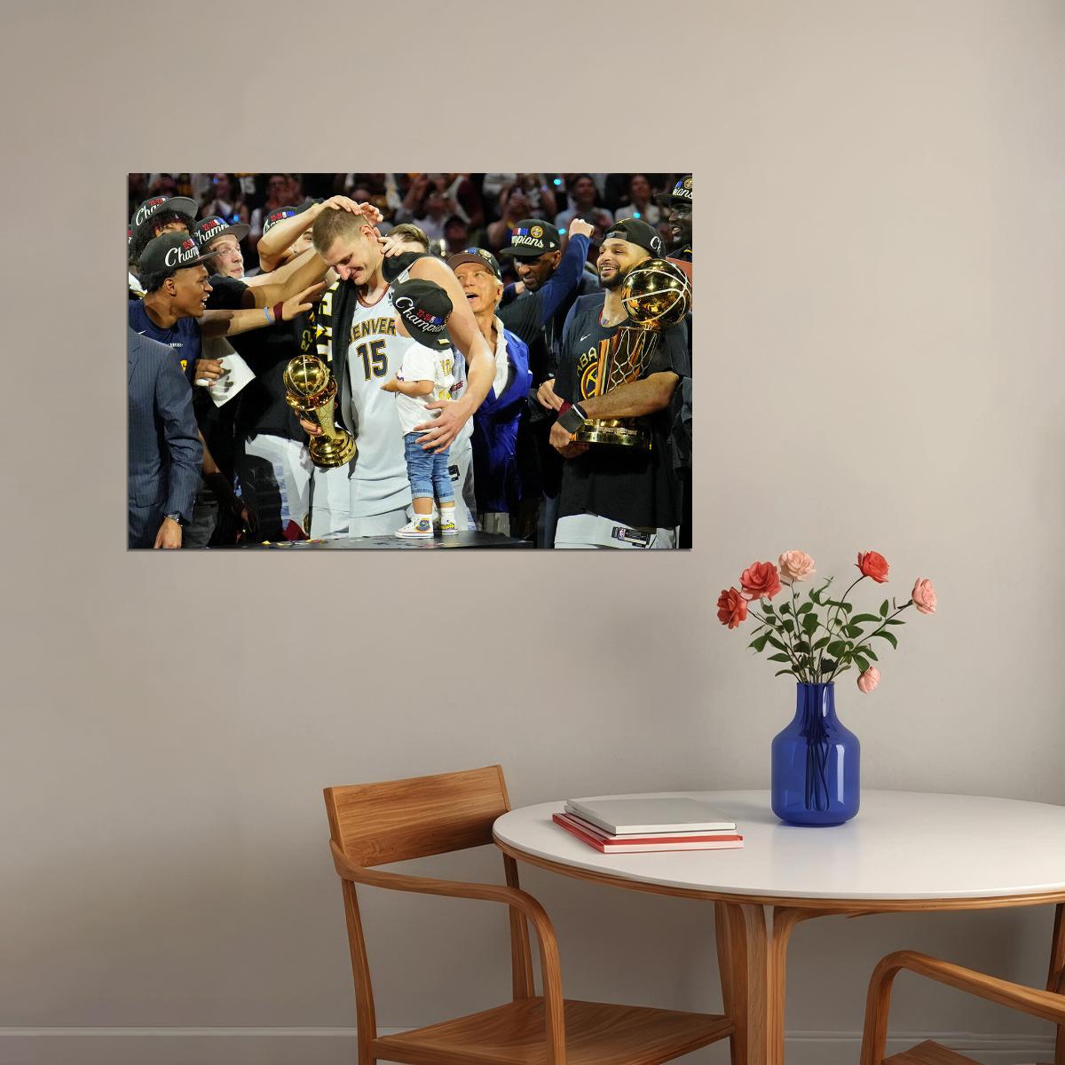 Nikola Jokic Athlete 15 Denver Nuggets Basketball Team Poster Wall Art Print Home Wall Decor - xonomax