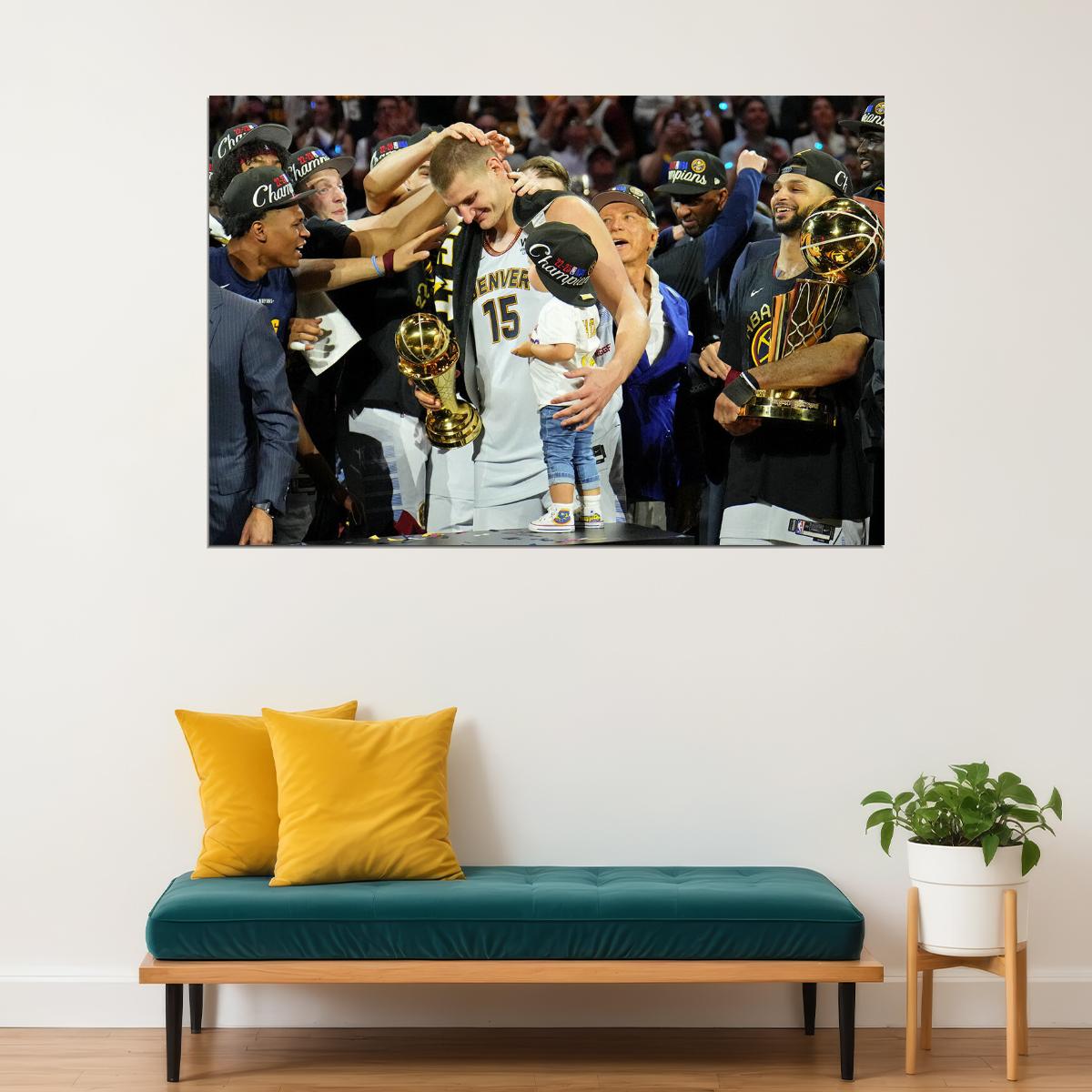 Nikola Jokic Athlete 15 Denver Nuggets Basketball Team Poster Wall Art Print Home Wall Decor - xonomax