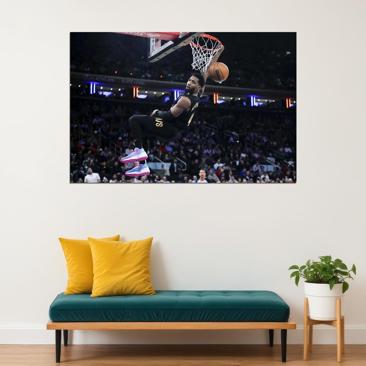 Donovan Mitchell Cleveland Cavaliers Basketball Match Poster Wall Art Print Home Wall Decor - xonomax
