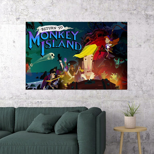 Return To Monkey Island Video Games Graphic Action Poster Wall Art Print Home Wall Decor - xonomax