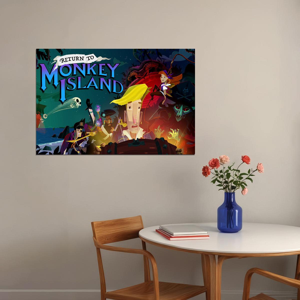 Return To Monkey Island Video Games Graphic Action Poster Wall Art Print Home Wall Decor - xonomax