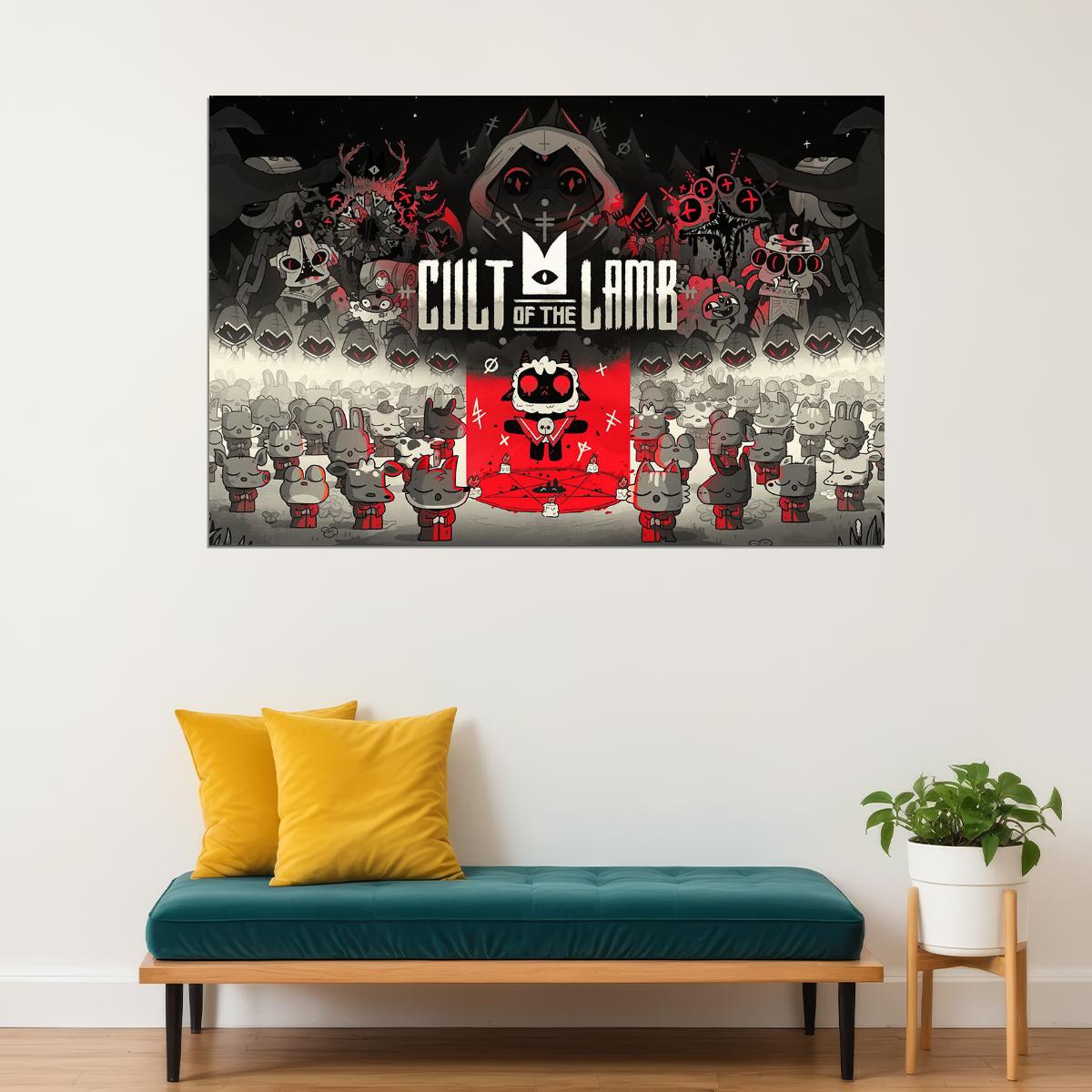 Cult Of The Lamb Single Player Video Games Poster Wall Art Print Home Wall Decor - xonomax