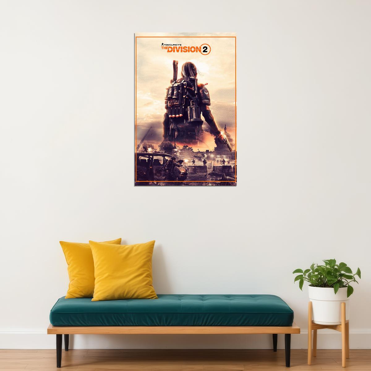 Tom Clancy's The Division 2 Game Role Playing Poster Wall Art Print Home Wall Decor