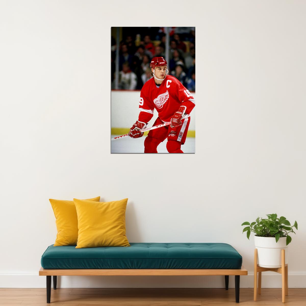Steve Yzerman İce Hockey Player Match Poster Wall Art Print Home Wall Decor - xonomax