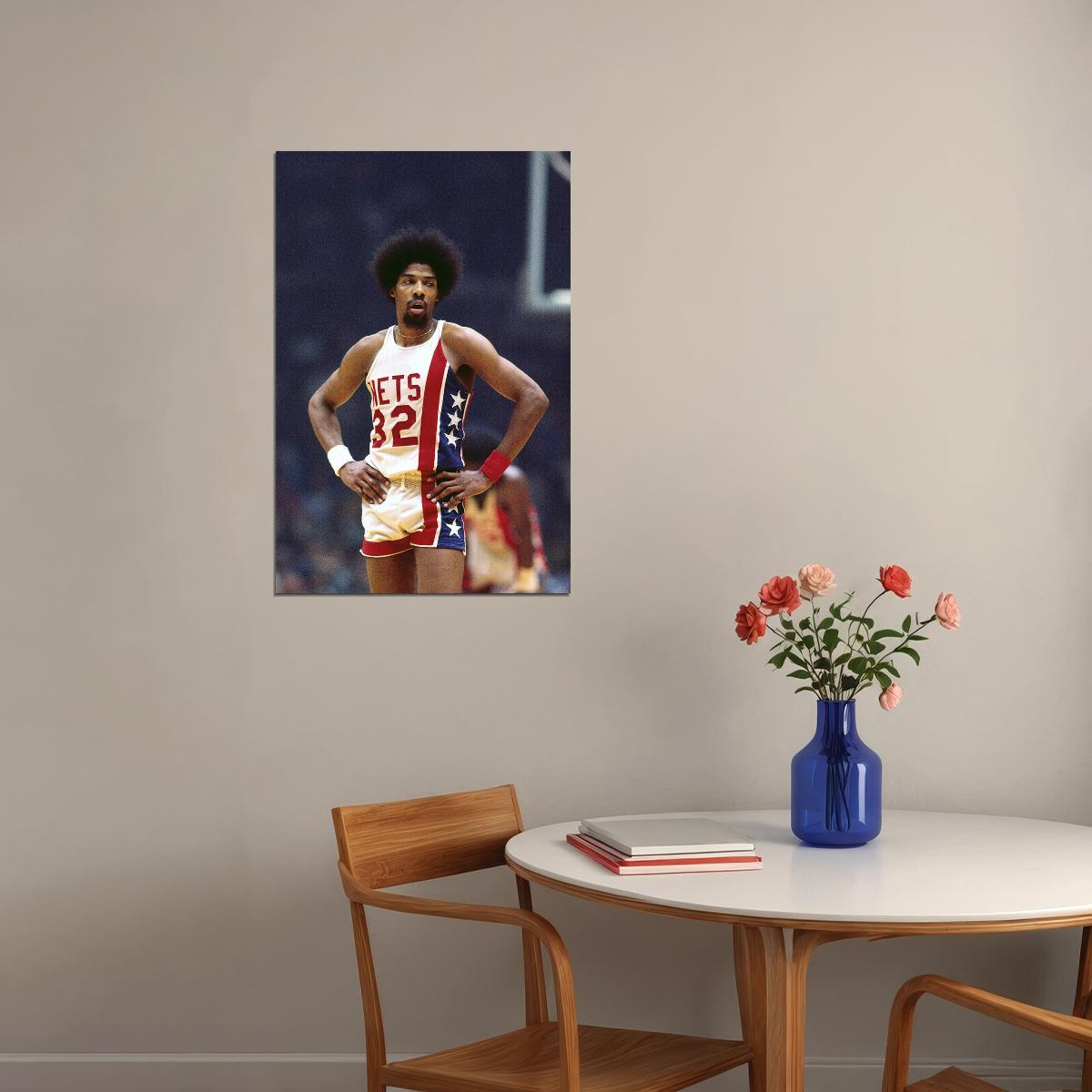 Dr J Julius Erving American Basketball Player Poster Wall Art Print Home Wall Decor - xonomax