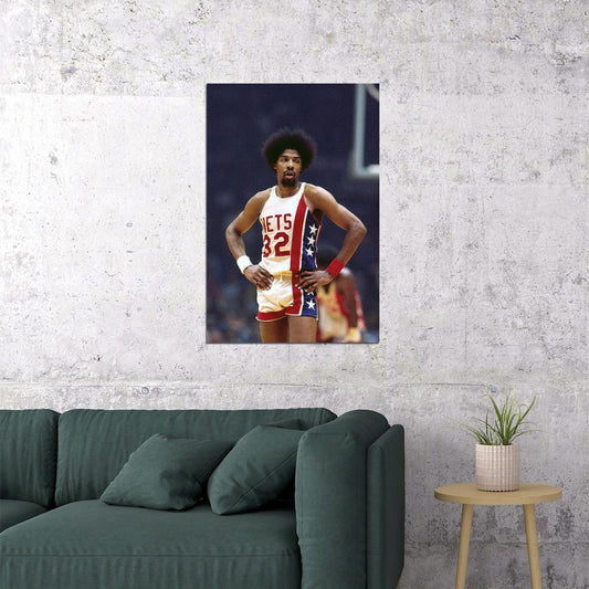 Dr J Julius Erving American Basketball Player Poster Wall Art Print Home Wall Decor - xonomax