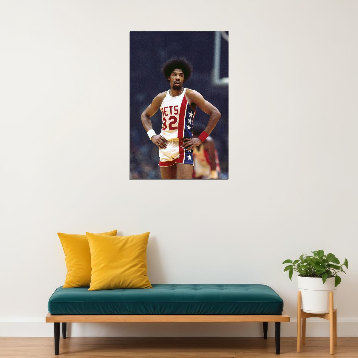 Dr J Julius Erving American Basketball Player Poster Wall Art Print Home Wall Decor - xonomax