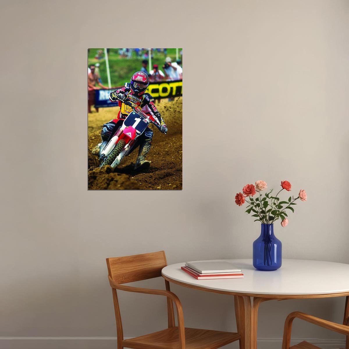 Steve Lamson Dirt Motorcycles Driver Star Poster Wall Art Print Home Wall Decor - xonomax
