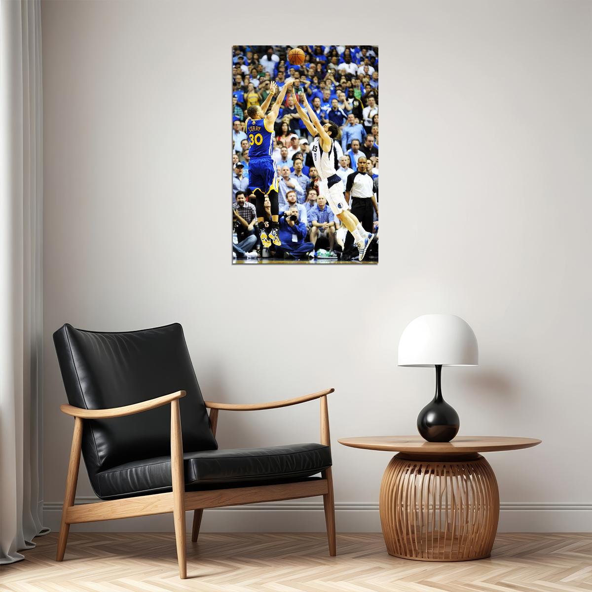 Steph Curry Game Winning Shot Basketball Poster Wall Art Print Home Wall Decor - xonomax