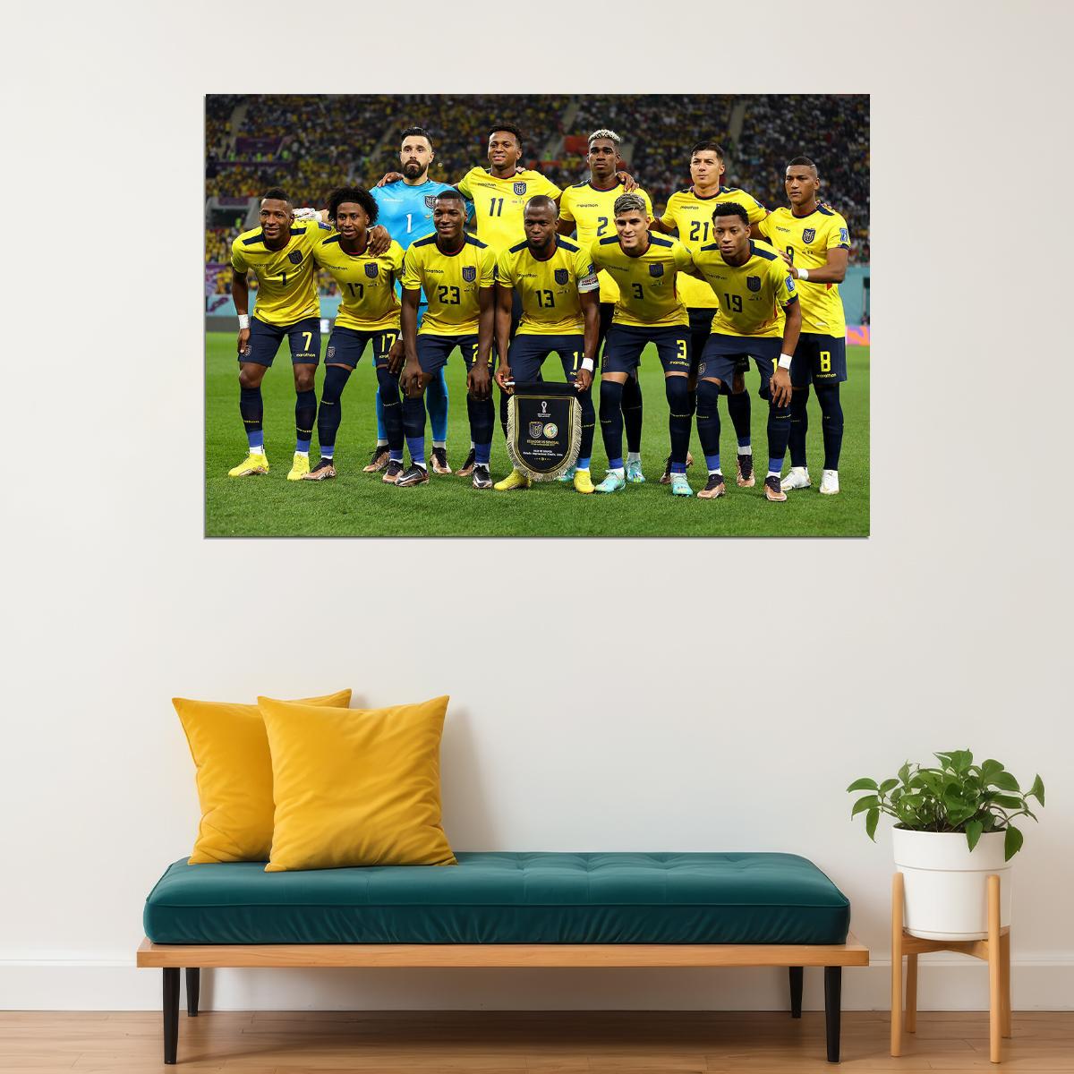 Ecuador National Football Team World Cup Poster Wall Art Print Home Wall Decor - xonomax