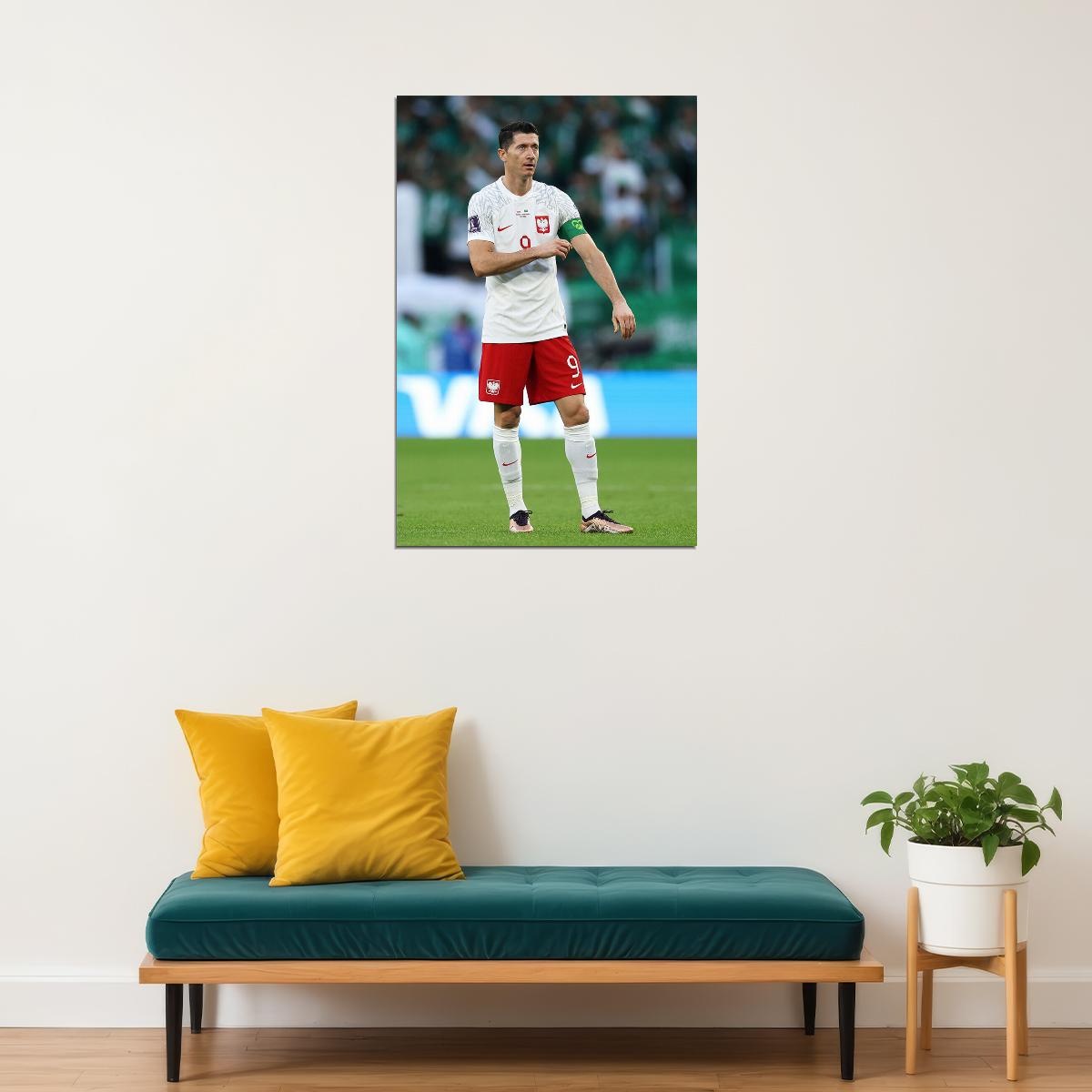 Robert Lewandowski Poland National Team World Cup Fans Poster Wall Art Print Home Wall Decor - xonomax