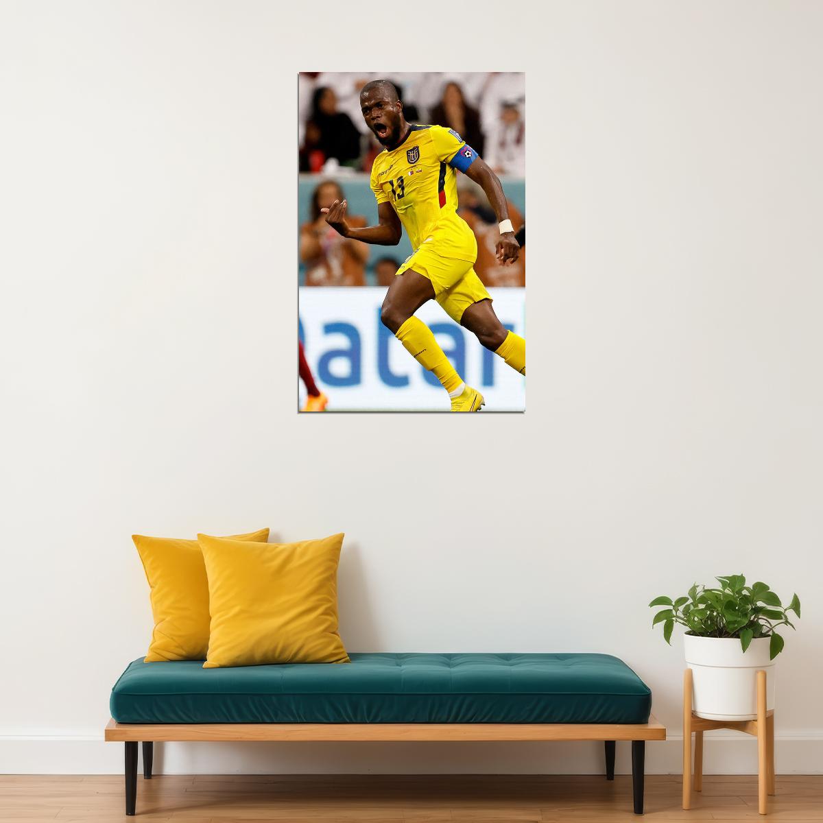 Ecuador Goal World Soccer Fans 2022 Enner Valencia Poster Wall Art Print Home Wall Decor - xonomax