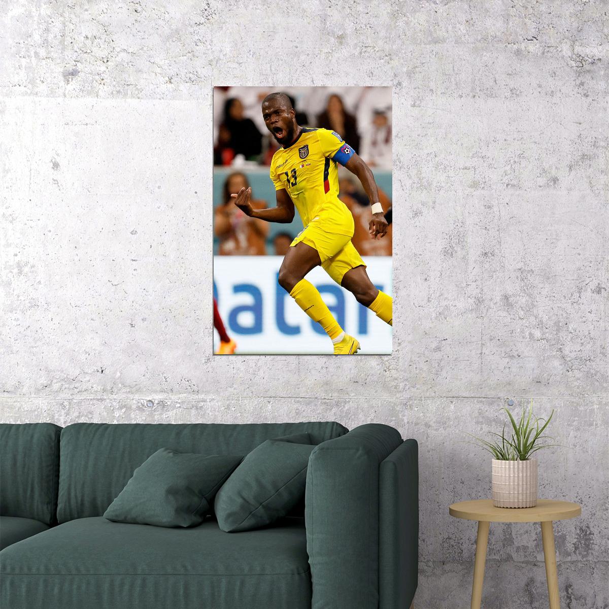 Ecuador Goal World Soccer Fans 2022 Enner Valencia Poster Wall Art Print Home Wall Decor - xonomax