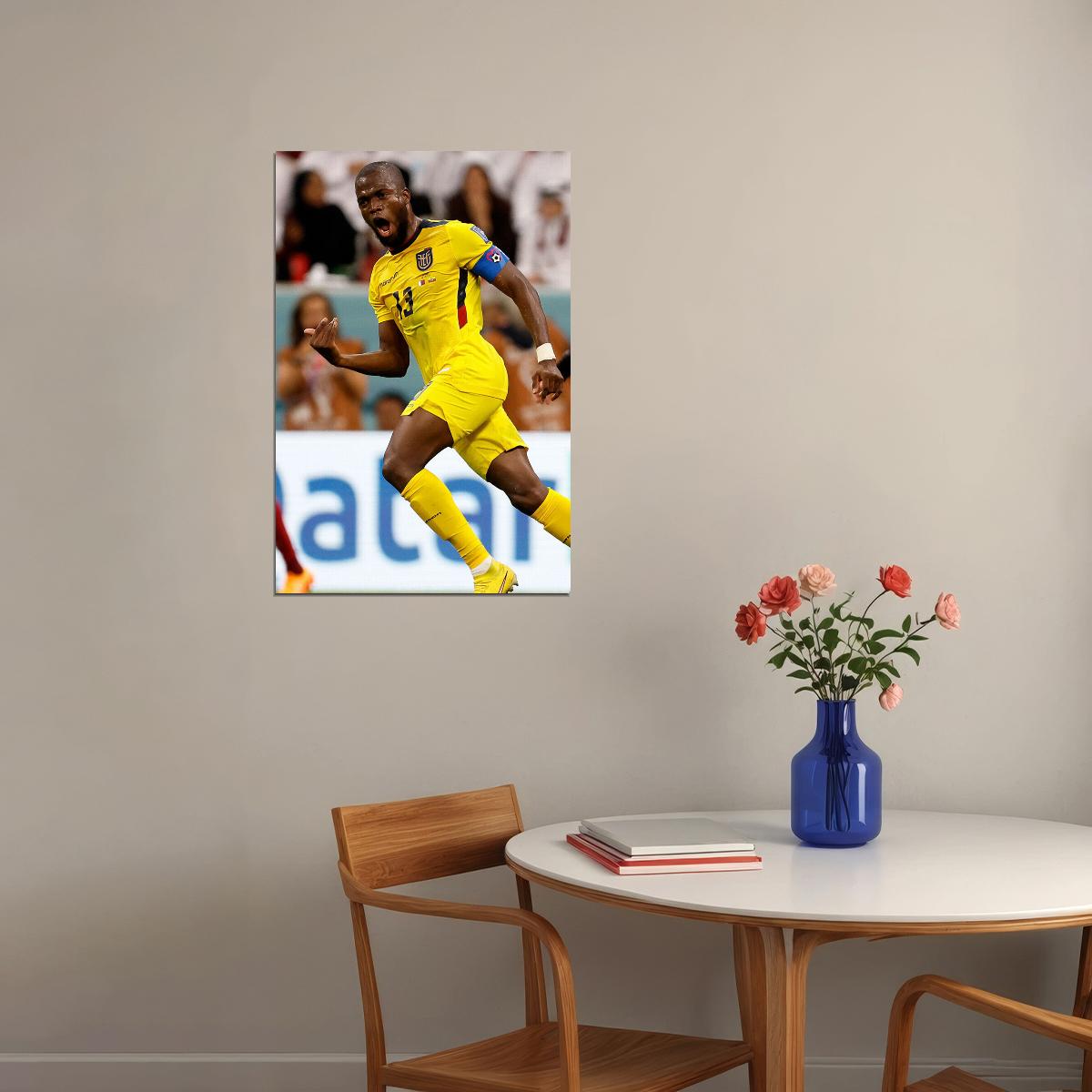 Ecuador Goal World Soccer Fans 2022 Enner Valencia Poster Wall Art Print Home Wall Decor - xonomax