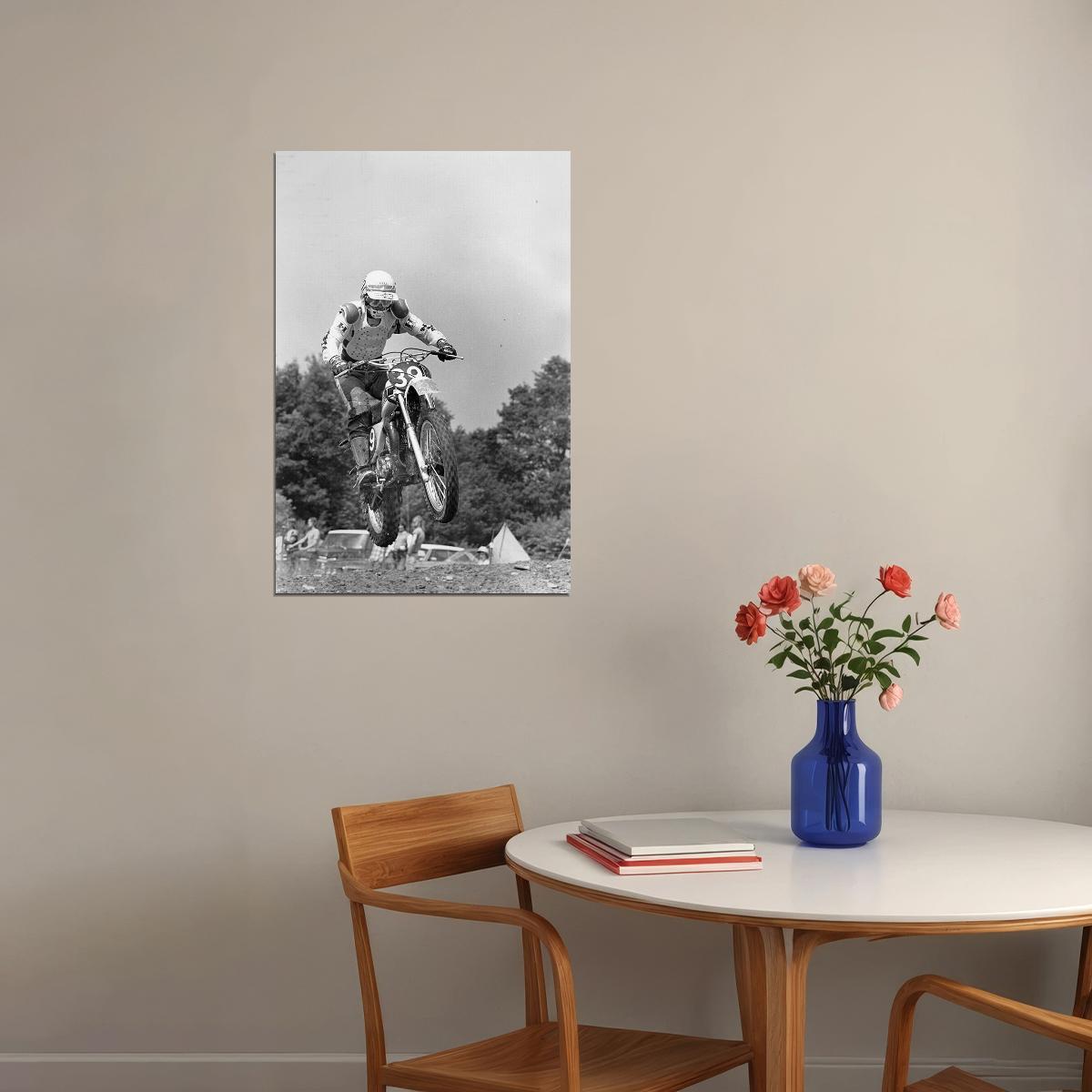 Bob Hannah Motorcycle Cross Country Driver Poster Wall Art Print Home Wall Decor - xonomax