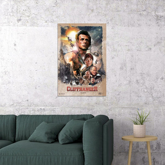 Cliffhanger Vintage Classic Action Movie Poster Wall Art Print Home Wall Decor - xonomax