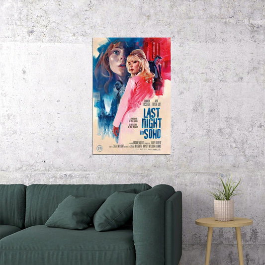 Last Night In Soho Movie Action Drama Mystery Poster Wall Art Print Home Wall Decor - xonomax