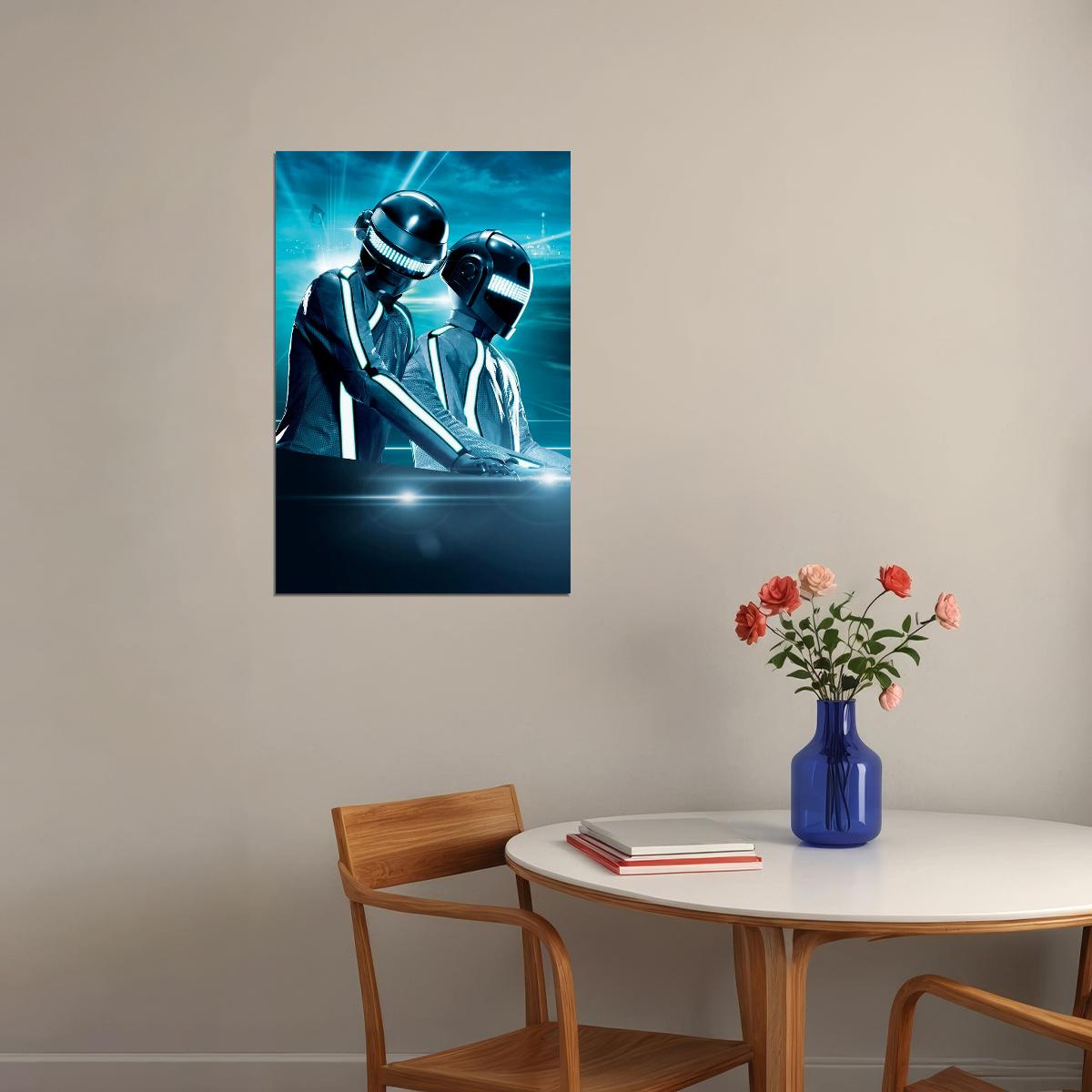 Daft Punk Mask Pop Music Singer Musician Poster Wall Art Print Home Wall Decor - xonomax