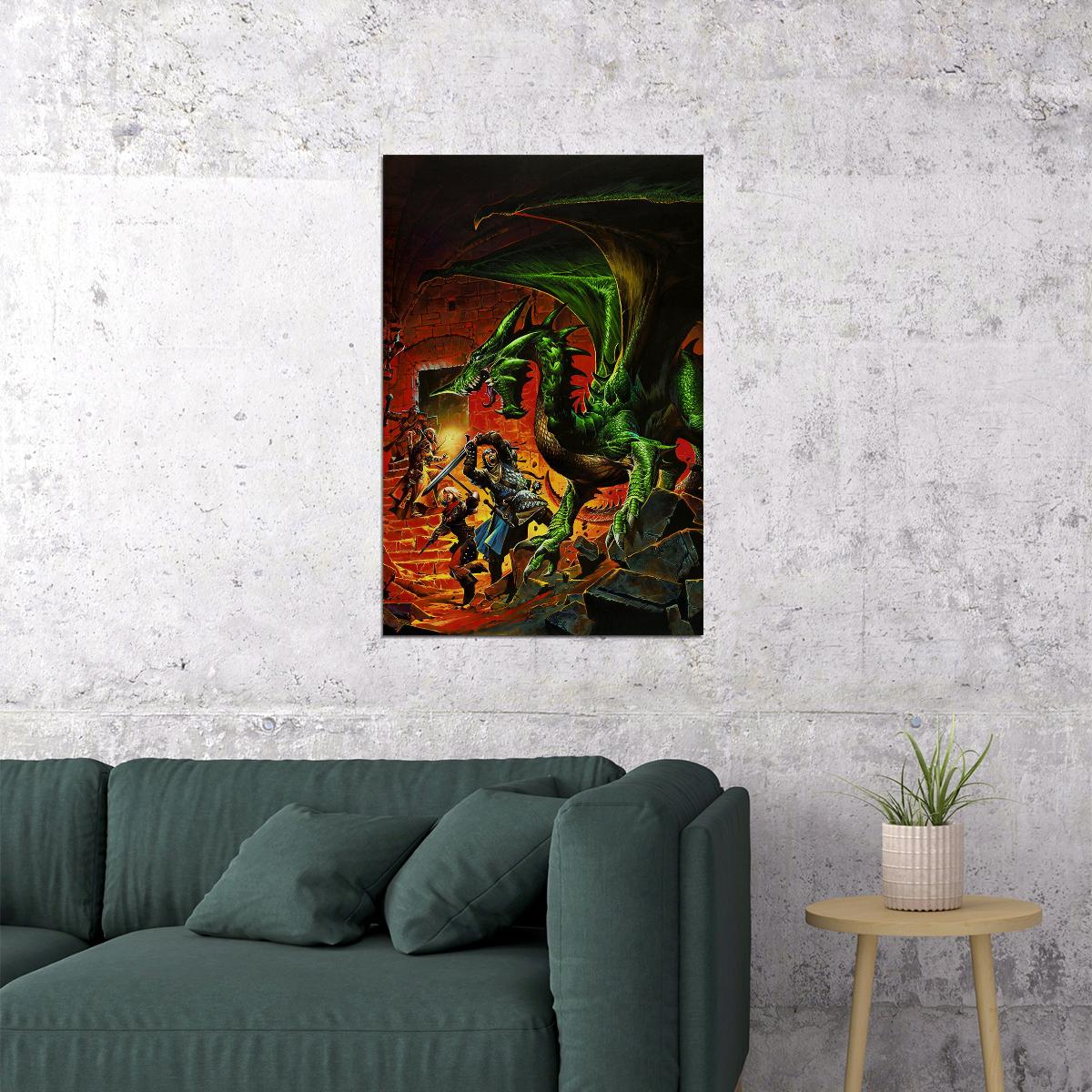 Dungeons And Dragons Gifts For Men Women Poster Wall Art Print Home Wall Decor - xonomax