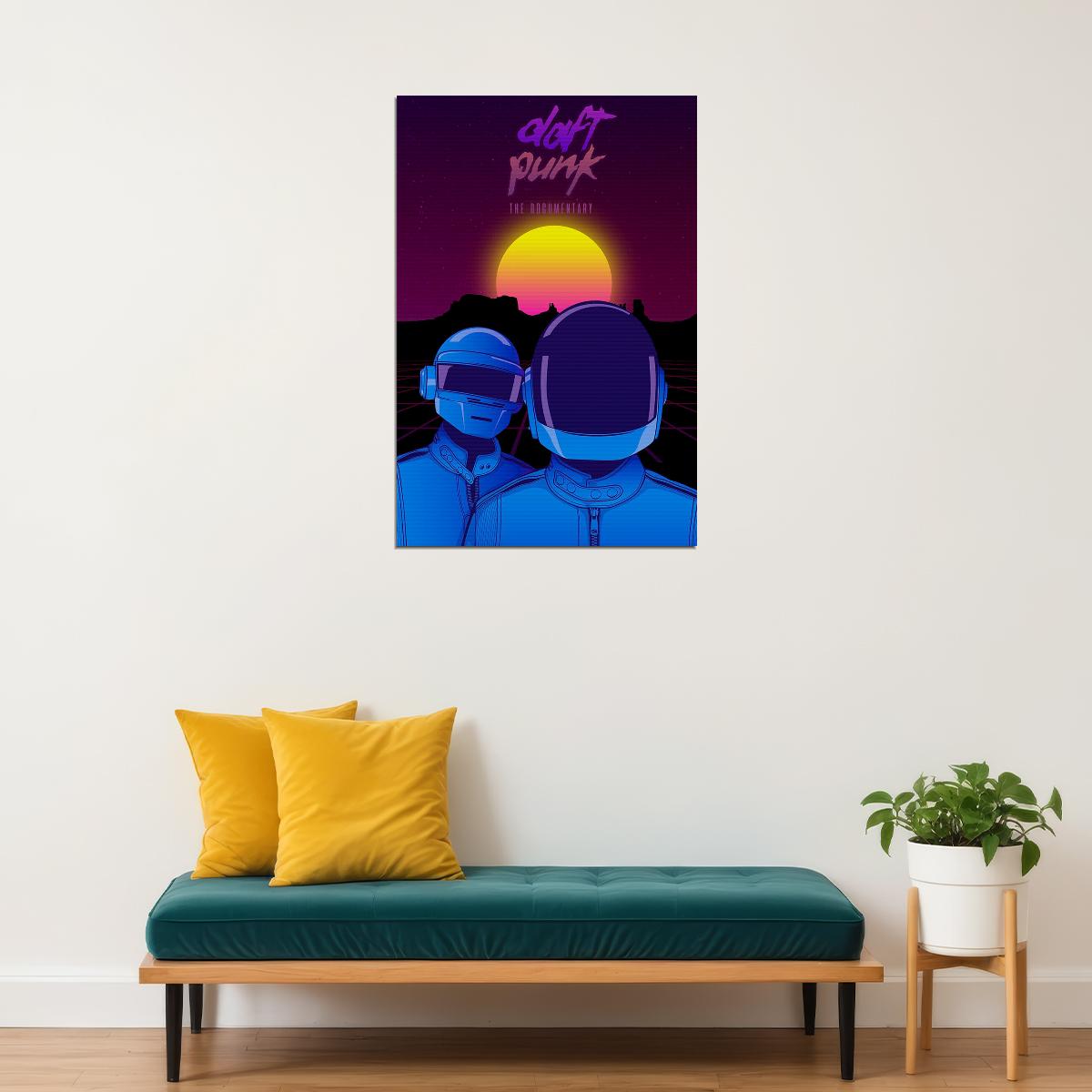 Daft Punk Music Star Electronic Music Duo Poster Wall Art Print Home Wall Decor - xonomax
