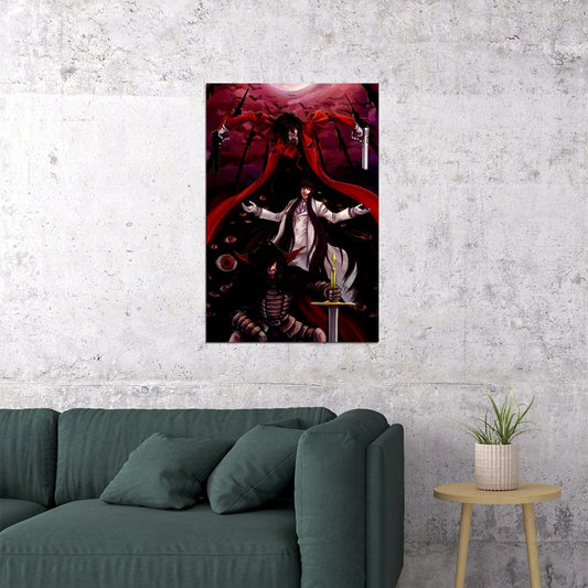Hellsing Vampire Fighting Anime Action Fantasy Poster Wall Art Print Home Wall Decor - xonomax