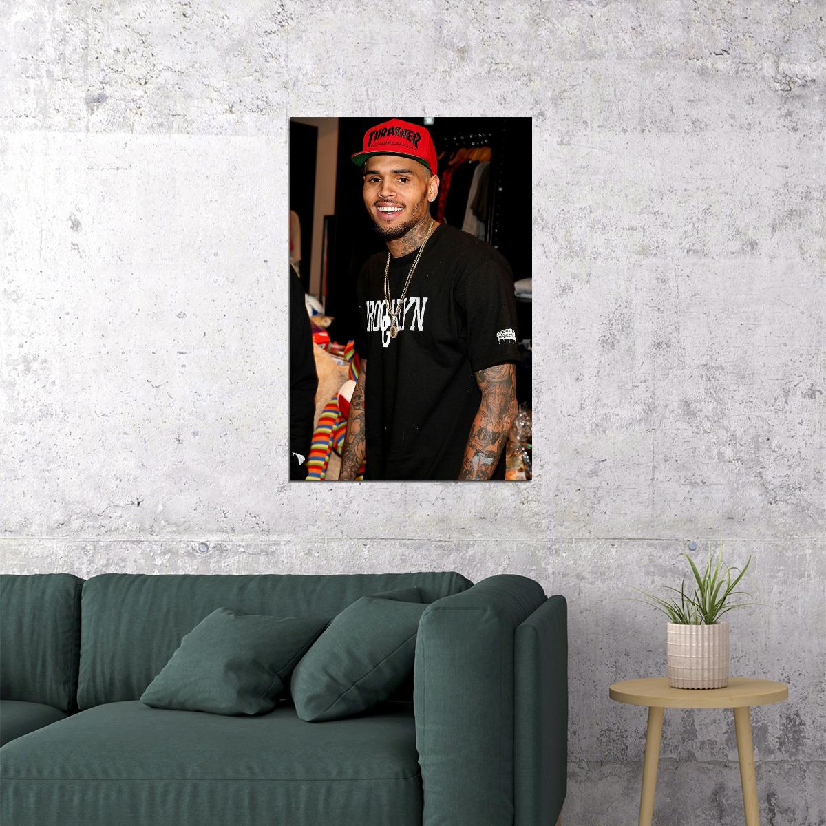 Chris Brown Music Hip Hop Rap Artist Poster Wall Art Print Home Wall Decor - xonomax