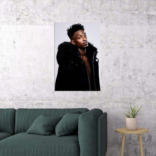 21 Savage Hip Hop Trap Rap Star Music Album Poster Wall Art Print Home Wall Decor - xonomax