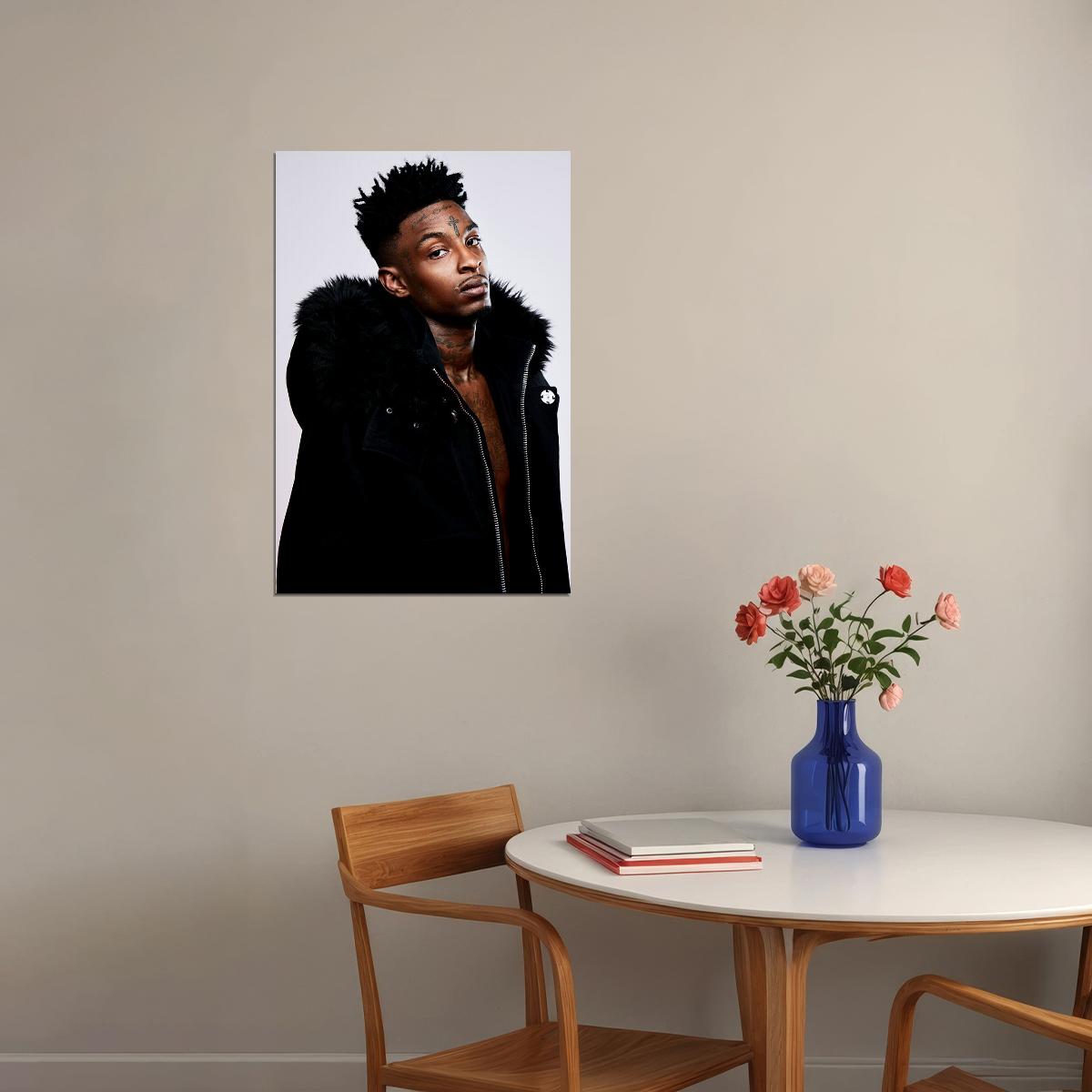 21 Savage Hip Hop Trap Rap Star Music Album Poster Wall Art Print Home Wall Decor - xonomax