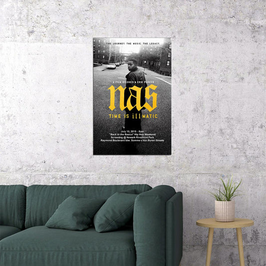 Nas Time Is Illmatic Hip Hop Biography History Poster Wall Art Print Home Wall Decor - xonomax