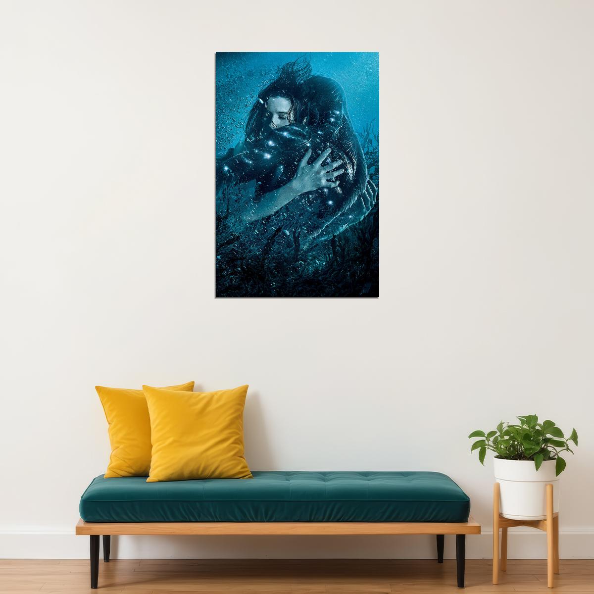 The Shape Of Water 2017 Movie Romantic Drama Poster Wall Art Print Home Wall Decor - xonomax